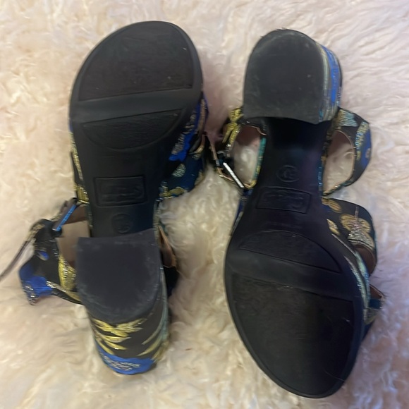 Brocade metallic platform sandals, 6.5 - Picture 7 of 10